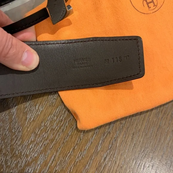 Hermes Black Belt with Silver Buckle
